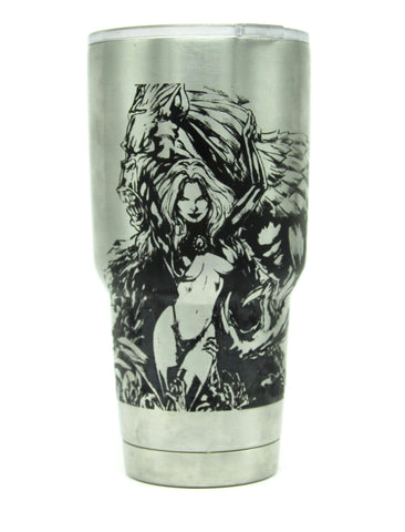 Goblin Queen Laser Etched Tumbler - Laser Etched 30 oz Insulated Stainless Steel Cup